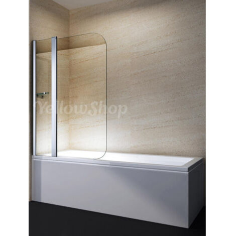 Parete sopravasca a battente in cristallo 6mm trasparente 120cm CERVETTA