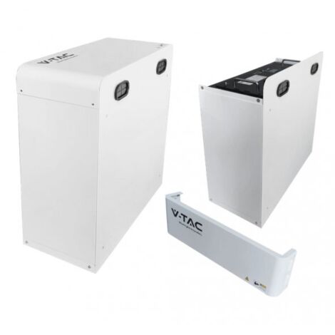 Kit Batteria di Accumulo 9.6kWh LiFePO4 BMS Integrato per Inverter Fotovoltaici CEI 0-21 48V 200Ah con Modulo Armadio Rack e Copertura SKU-11523-R