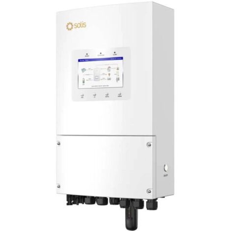 Inverter Fotovoltaico Solis Monofase Ibrido On-Grid/Off-Grid 6kW CEI 0-21 con Schermo LCD a Colori, WiFi e TA Inclusi Garanzia 10 Anni IP66 SKU-12223