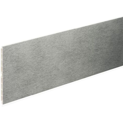 Zoccolo in pvc con rivestimento in carta effetto alluminio H 10 cm 4 metri
