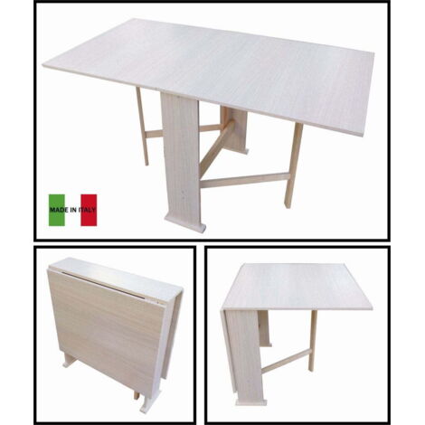 Tavolo pieghevole salvaspazio Mati 74x136 colore rovere sbiancato (1/3)