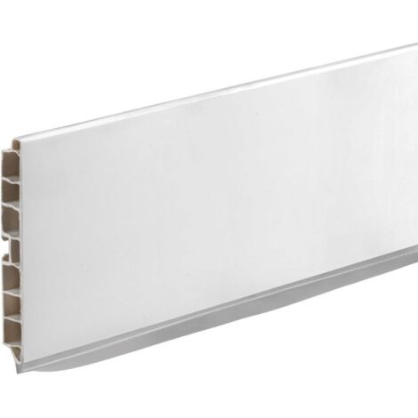 Set di 4 Zoccoli per cucina in PVC barra 4 mtl H15 colore bianco opaco