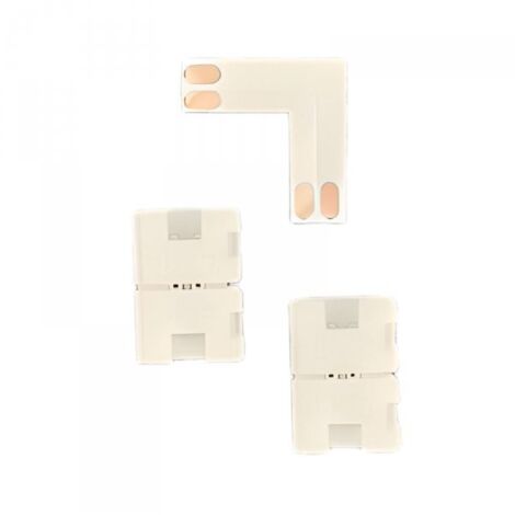 3 Pezzi Connettore 5mm Angolare 90° 2 PIN, Per Curvare 2 Striscie Led Smd con Passo da 5mm Senza Saldare
