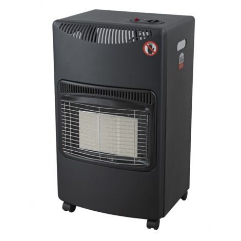 Stufa a Gas Portatile Infrarossi Nera da 4,2 kW con Dimensioni Compatte