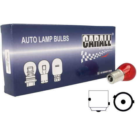 10 Lampade Alogene PR21W BAW15S 12V 21W Rosso Compatibili Philips 12088 12088CP (1/3)