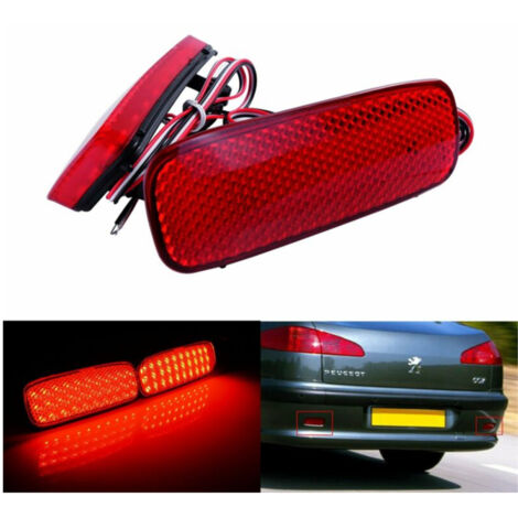 Kit 2 Fanali Posteriori A Led Rosso Per Peugeot 107 206 607 Expert Fiat Scudo Citroen Sostituzione Riflettore Catarifrangente Originale