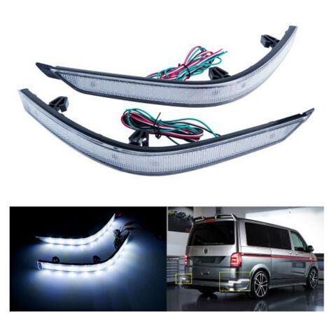 Kit 2 Fanali Posteriori A Led Trasparente Con Luce Rosso Bianco Per VW Multivan T5 Caravelle Transporter T6 OEM 7E0945105D