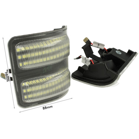 Kit Freccia Laterale a Led Side Marker Dinamica Lente Trasparente Ford F-250 F250 F350 F450 F550 2008-2016 OEM 1448141 1448140