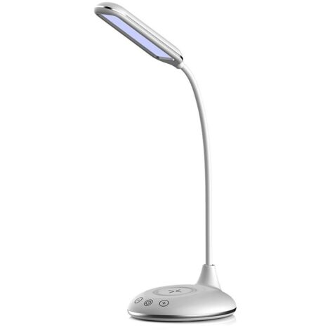 Lampada Led Da Tavolo 4W CCT Dimmerabile Con Caricatore Wireless QI Smartphone Base Rotondo SKU-8605 (1/5)