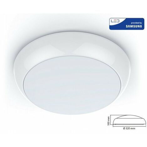 Plafoniera LED da esterno 25,4 cm termoplastica bianco