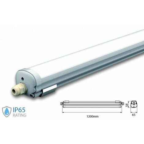 Plafoniera stagna a led 120cm 60W 6000 lm IP65