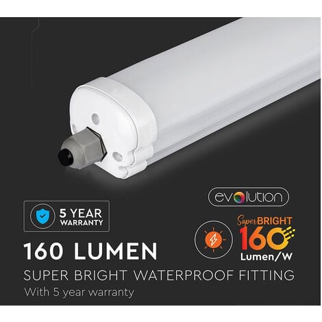 Plafoniera LED da 150 cm - 2x15W - 4800 Lumen - 6500K - IP65 