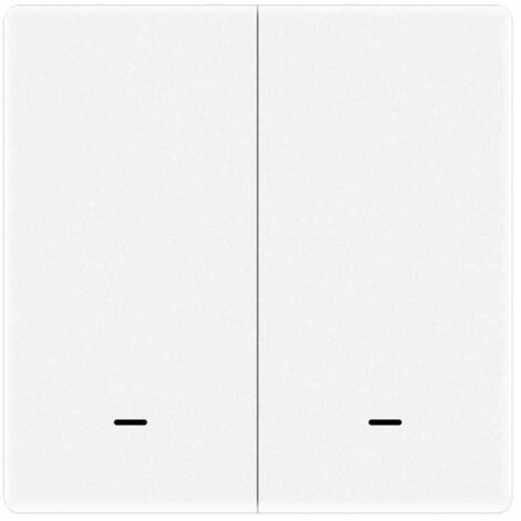 Telecomando Interruttore Protocollo ZigBee 3.0, 2 Tasti, TUYA, Smart Life 3V Con Pile CR2032, Bianco (1/3)