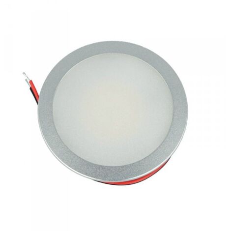 LEDLUX Mini Faretto Led Da Incasso Rotondo, 5W AC/DC 12V DC 24V, Foro 60mm Dimmerabile PWM (Alluminio Satinato, 6000K