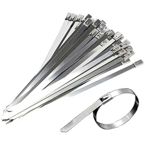 Fascette di fissaggio v-tac acciaio inox 4,6x 350mm 100 pezzi - 11191