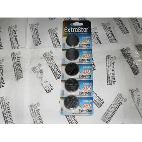 pila batteria CR2430 a bottone 3V litio per calcolatrici telecomandi