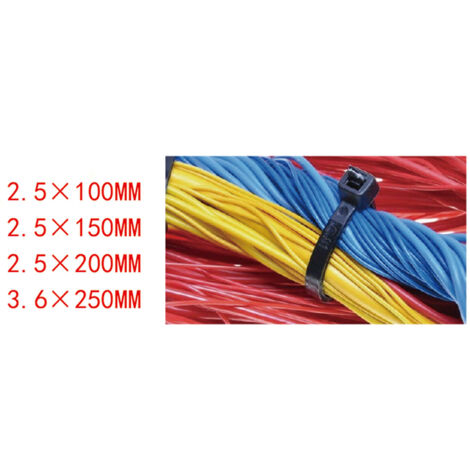 Gocableties - Fascette Plastica Nere - 370 Mm X 4,8 Mm - 100 Pezzi - Lang - UV-beständiges Set - Foto 10