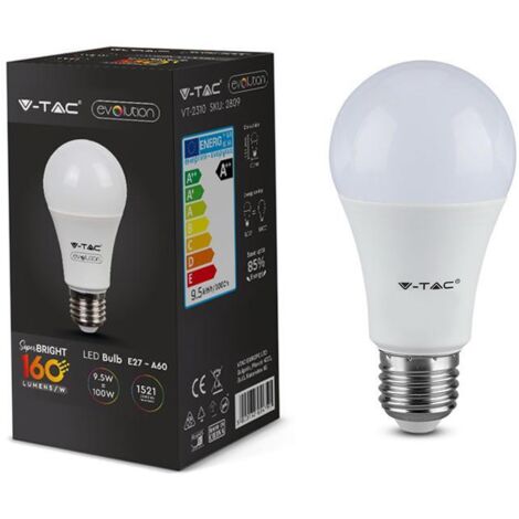 Lampada Led E27 A60 9,5W 1521lm Bianco Neutro 4000K 160LM/W Massimo Risparmio SKU-2810