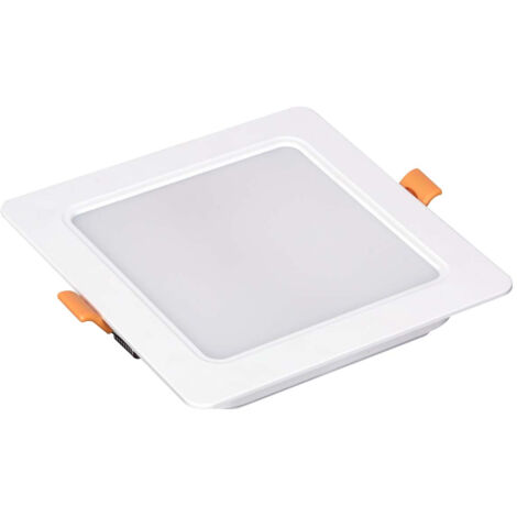Faretto Led Da Incasso Quadrato 12W 1200LM Freddo 6000K 145X145mm Montaggio 2 In 1 Da Plafone e Da Incasso