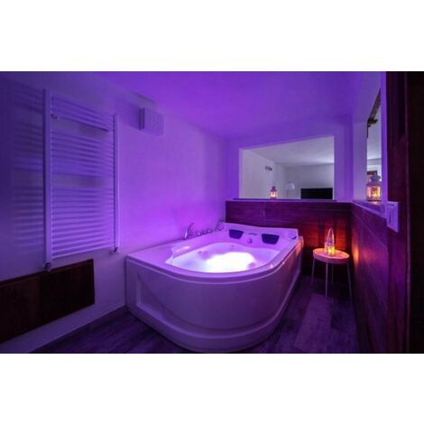 Vasca idromassaggio biposto stondata, full optional 180x140cm Sicorage Getra