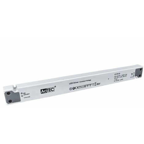 Alimentatore Ultra Slim Sottile 75W 12V Trasformatore CV Per Striscia Led  Profilato Alluminio