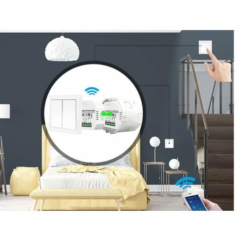 Mini Interruttore Intelligente Smart WIFI + RF433 10A 220V Compatibile Con   Alexa e Google Home