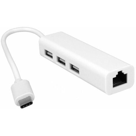 Adattatore USB C Ethernet Con 3 Porte USB-A 2.0