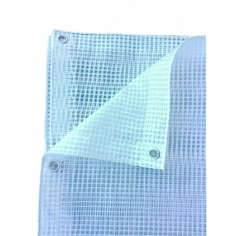 Telo retinato trasparente in PE Leno 120 gr/m2, occhiellato 150x300cm, Fredi