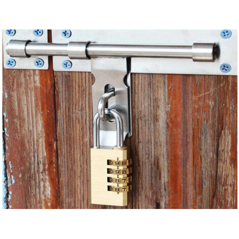 Lucchetto A Combinazione 3 Cifre 4 Pollici: Sicurezza Per Armadietti, Porte E Cassette Postali (Kit Completo Con Viti E Cacciavite) - 2