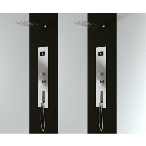 Kit doccia idromassaggio da incasso, cascata, soffione alto e schermo lcd Sicena Dimana