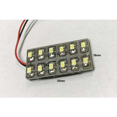Pannello Plafoniera Lampada Led 12V 1,5W Con 12 Smd 3528 Colore Blue Blu 35X18mm
