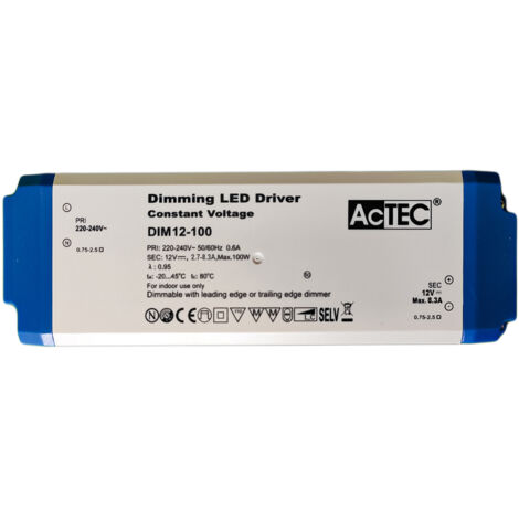 Alimentatore Dimmerabile Con Triac Dimmer Taglio di Fase DC 12V 100W Per Striscia Led 12V DIM12-100