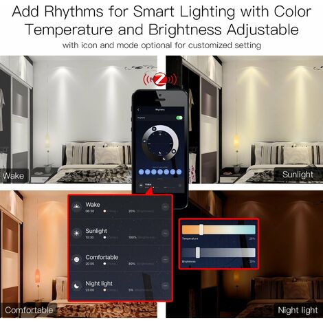 LEDLUX 2 Pezzi Lampade Led Smart, Faretto Led WiFi, RGB + CCT, Dimmerabile  APP, Compatible Con  Alexa Google Home (E27 A65 15W)