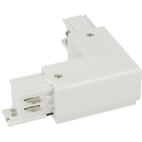 Giunto Connettore Curva Flessibile Per Binario Mono Fase - Bianco, Doppia Testa - Foto 4