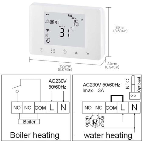 Termostato WIFI intelligente per caldaia/sistema di riscaldamento dell'acqua