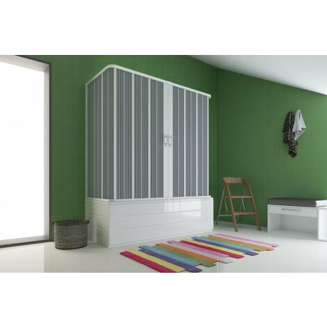 Box vasca 3 lati a soffietto angolare in pvc 70x170x70 cm Refote Dolphin