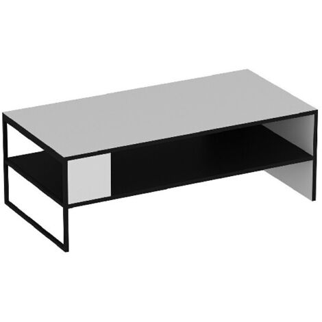 Tavolino rettangolare da salotto Concord bianco e nero (1/5)