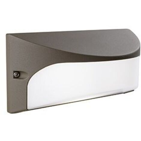 Applique 10W LED 3000K finitura goffrata marrone, luce calda Sovil Dome