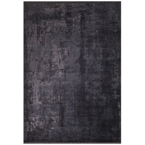 Tappeto antiscivolo vintage bambù colore antracite 160x230 (1/3)