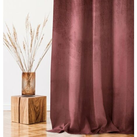 Tenda VELVET colore rosa stile classico nastro per le tende velluto 140x270  ameliahome