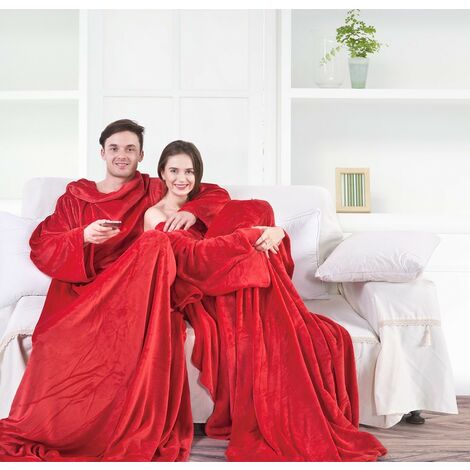 Plaid con maniche, coperta, rosso 170x200cm DecoKing Lazy