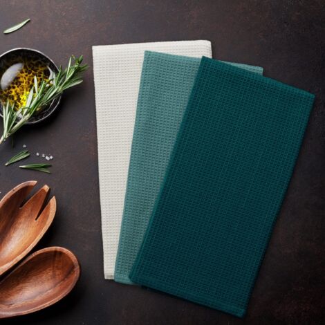 Asciugamani da cucina LETTY colore turchese pressato motivi classico stile  classico 50x70 ameliahome