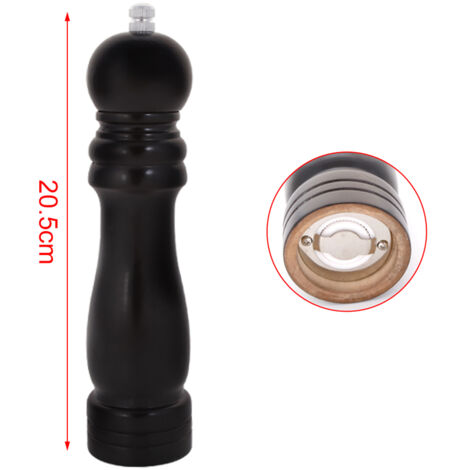 Macinapepe In Legno Macina Pepe e Sale Colore Nero 20,5cm (1/3)