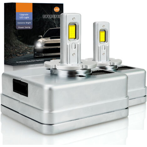 Kit Full Led Premium D5S 80W 12V 6000K 12000 Lumen 100% Canbus Piu Luminoso