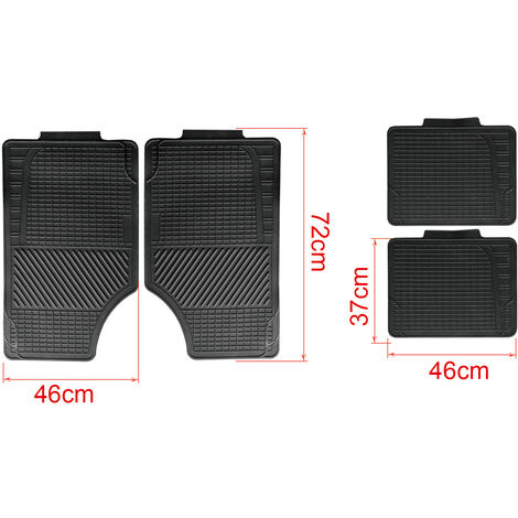 Tappetini Auto In Gomma Universali 4 Pezzi - Antiscivolo, Impermeabili E Facili Da Pulire | Protezione Pavimento - Foto 5