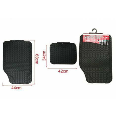 Petex 59610 Tappetino in Gomma nero anteriore e Posteriore