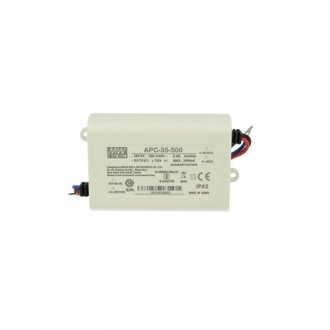 Led Driver CC MW MEAN WELL APC-35-500 Trasformatore 500mA 25V-70V DC 35W Corrente Costante IP42