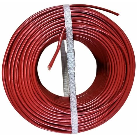 100mt Cavo Elettrico FS17 450/750V Unipolare 1X2.5mm Colore Rosso Made In  Italy