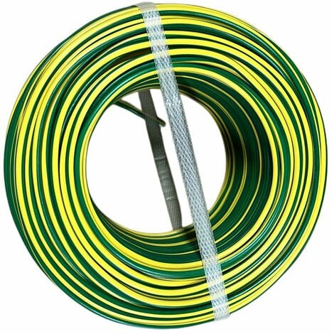 100mt Cavo Elettrico FS17 450/750V Unipolare 1X4mm Colore Giallo Verde Made  In Italy