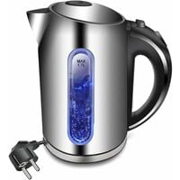 Bollitore Acqua Elettrico 1,7 Litri In Acciaio Inox 2200W Spina Schuko 16A  Moderno